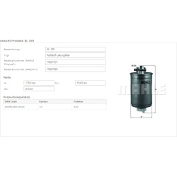 Kuro filtras
                                MAHLE                                                KL180, MAHLE, KL180, auto d