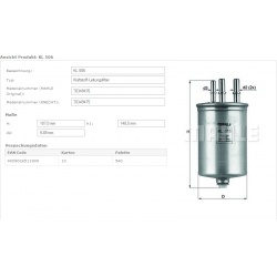 kuro filtras
                                MAHLE                                                KL506, MAHLE, KL506, auto d