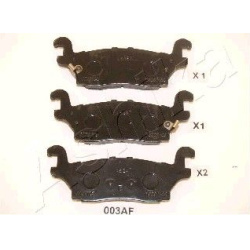 stabdžių trinkelių rinkinys, diskinis stabdys
                                ASHIKA                                      