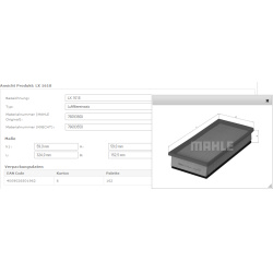 MAHLE                                LX1618, MAHLE, LX1618, auto detalė