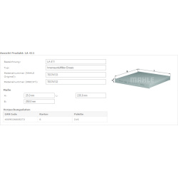 Filtras salono
                                MAHLE                                                LA411, MAHLE, LA411, auto