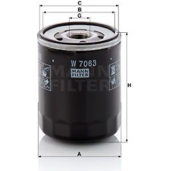 alyvos filtras
                                MANN-FILTER                                W 7063, MANN-FILTER, W7063, auto de