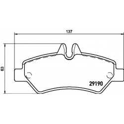 stabdžių trinkelių rinkinys, diskinis stabdys
                                MINTEX                                MDB280