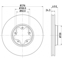 stabdžių diskas (1vnt)
                                MINTEX                                                MDC1527, Nenur