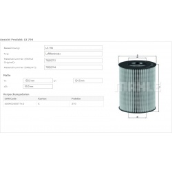 Filtras oro
                                MAHLE                                                LX794, MAHLE, LX794, auto de