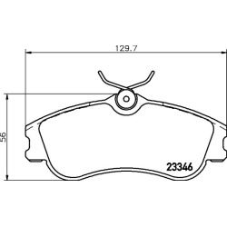 stabdžių trinkelių rinkinys, diskinis stabdys
                                MINTEX                                MDB206