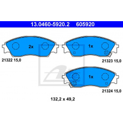 stabdžių trinkelių rinkinys, diskinis stabdys
                                ATE                                         