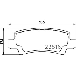 stabdžių trinkelių rinkinys, diskinis stabdys
                                MINTEX                                      