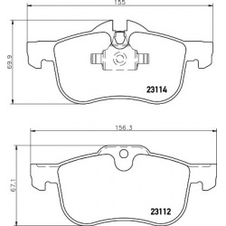 stabdžių trinkelių rinkinys, diskinis stabdys
                                MINTEX                                      