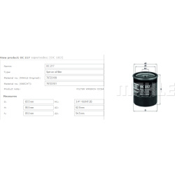 Filtras tepalo
                                MAHLE                                                OC217, MAHLE, OC217, auto
