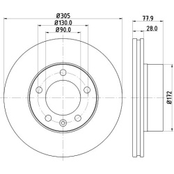 stabdžių diskas (1vnt)
                                MINTEX                                                MDC1505, Nenur