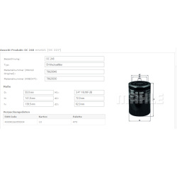 Filtras tepalo
                                MAHLE                                                OC248, MAHLE, OC248, auto