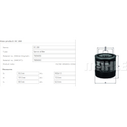 Filtras tepalo
                                MAHLE                                                OC288, MAHLE, OC288, auto