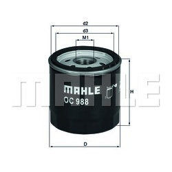 Filtras tepalo
                                MAHLE                                                OC988, MAHLE, OC988, auto