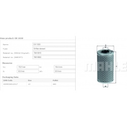 alyvos filtras
                                MAHLE                                                OX103D, MAHLE, OX103D, au