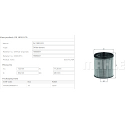 Filtras tepalo
                                MAHLE                                                OX182D, MAHLE, OX182D, au