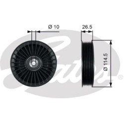 kreipiantysis skriemulys, V formos rumbuotas diržas DriveAlign™
                                GATES                     