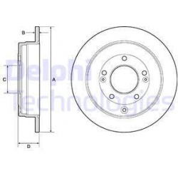 stabdžių diskas (1vnt)
                                DELPHI                                                BG4767C, Nenur