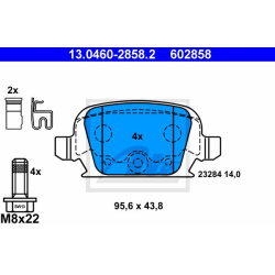 stabdžių trinkelių rinkinys, diskinis stabdys
                                ATE                                         