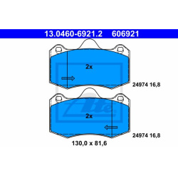 stabdžių trinkelių rinkinys, diskinis stabdys
                                ATE                                         