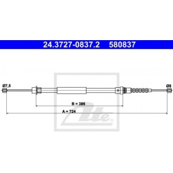 Trosas, stovėjimo stabdys
                                ATE                                                24372708372, AT