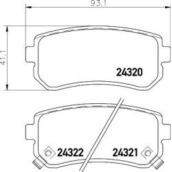 stabdžių trinkelių rinkinys, diskinis stabdys
                                MINTEX                                      