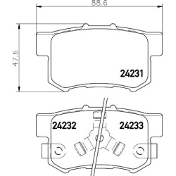 stabdžių trinkelių rinkinys, diskinis stabdys
                                MINTEX                                      