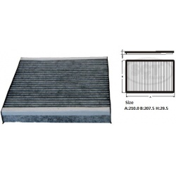 filtras, salono oras SAK 212
                                SCT - MANNOL                                                SAK2