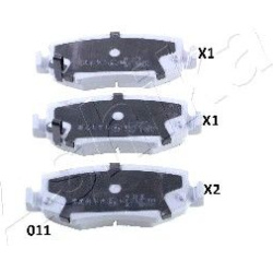 stabdžių trinkelių rinkinys, diskinis stabdys
                                ASHIKA                                      