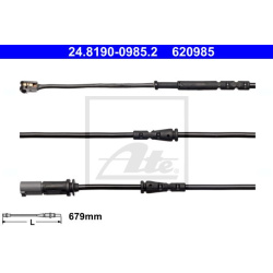 įspėjimo kontaktas, stabdžių trinkelių susidėvėjimas
                                ATE                              