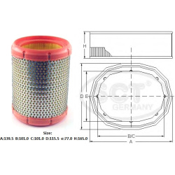 Filtras oro
                                SCT - MANNOL                                                SB091, SCT - MANNOL, 