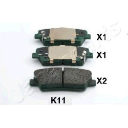 stabdžių trinkelių rinkinys, diskinis stabdys
                                JAPANPARTS                                  