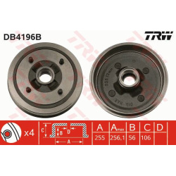 stabdžių būgnas
                                TRW                                                DB4196B, TRW, DB4196B, 