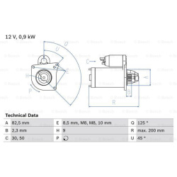 Starteris
                                BOSCH                                                0986019311, BOSCH, 0986019311,
