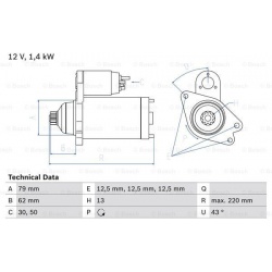 Starteris
                                BOSCH                                                0986026140, BOSCH, 0986026140,