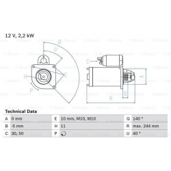 Starteris
                                BOSCH                                                0986026260, BOSCH, 0986026260,