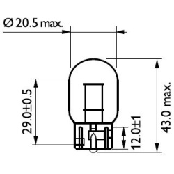 galinio rūko žibinto lemputė
                                PHILIPS                                12065B2, PHILIPS, 1206