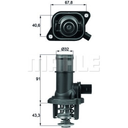 Termostatas
                                MAHLE                                                TI16105, MAHLE, TI16105, aut