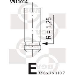 Vožtuvas išmetimo
                                BGA                                                V511014, BGA, V511014,