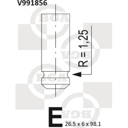 Vožtuvas išmetimo
                                BGA                                                V991856, BGA, V991856,