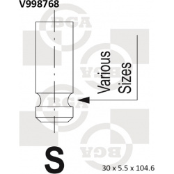 Vožtuvas išmetimo
                                BGA                                                V998768, BGA, V998768,