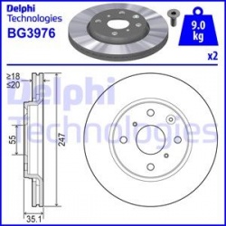 stabdžių diskas (1vnt)
                                DELPHI                                                BG3976, Nenuro