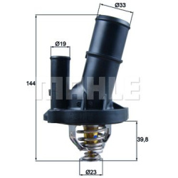 termostatas, aušinimo skystis BEHR
MAHLE TI23