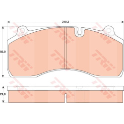stabdžių trinkelių rinkinys, diskinis stabdys
                                TRW                                         