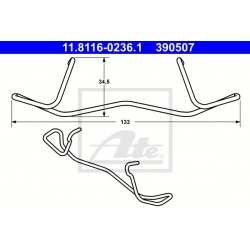 spyruoklė, stabdžių apkaba
                                ATE                                                11.8116-0236