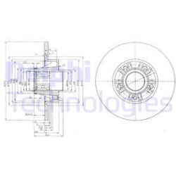 stabdžių diskas (1vnt)
                                DELPHI                                                BG9031RS, Nenu