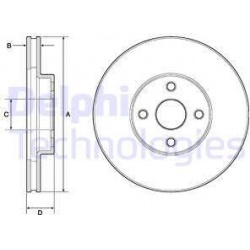 stabdžių diskas (1vnt)
                                DELPHI                                                BG3780, Nenuro