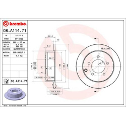 stabdžių diskas (1vnt) PRIME LINE - UV Coated
                                BREMBO                                       