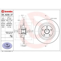 stabdžių diskas (1vnt) PRIME LINE - With Bearing Kit
                                BREMBO                                