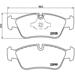 stabdžių trinkelių rinkinys, diskinis stabdys XTRA LINE
                                BREMBO                            